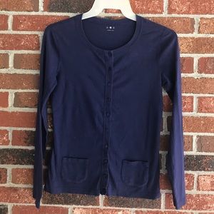 Three Dots Brand Blue Shirt. Button front. Sz. M