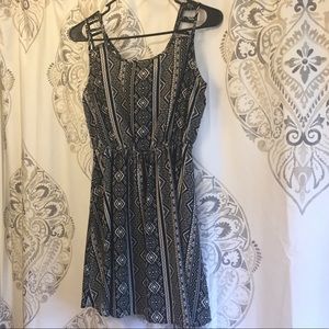 Aztec style black and white dress