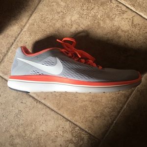 Grey and Orange Nike Frees