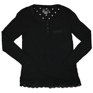 Alfani Lace Trimmed Pajama Tunic Top Size XS New