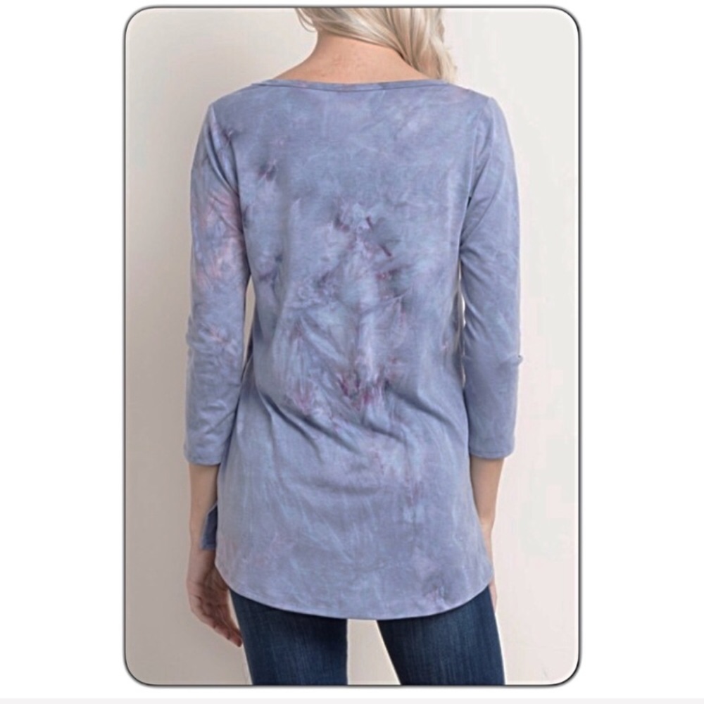 Soft Flowy Tie Dye Tunic Top Tee M - Picture 6 of 8