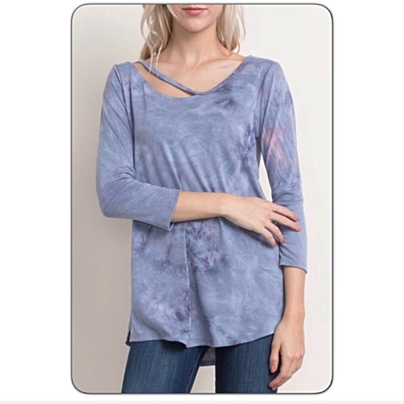 Soft Flowy Tie Dye Tunic Top Tee M - Picture 2 of 8