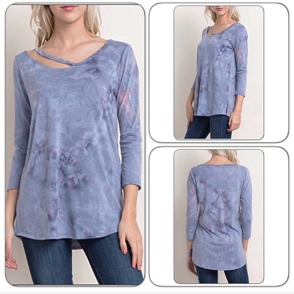 Soft Flowy Tie Dye Tunic Top Tee M - Picture 3 of 8