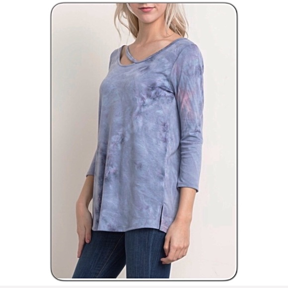 Soft Flowy Tie Dye Tunic Top Tee M - Picture 5 of 8