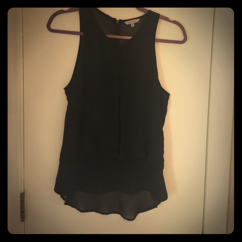 Sleeveless black top