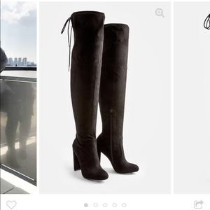 Chunky heel thigh highs