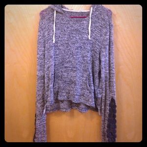 Aerostople Blue and White Colored Hoodie