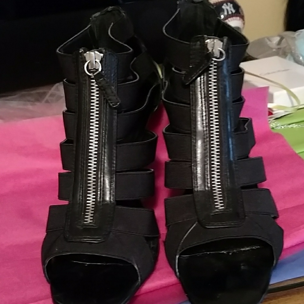 INC Black Heel Strappy Shoe