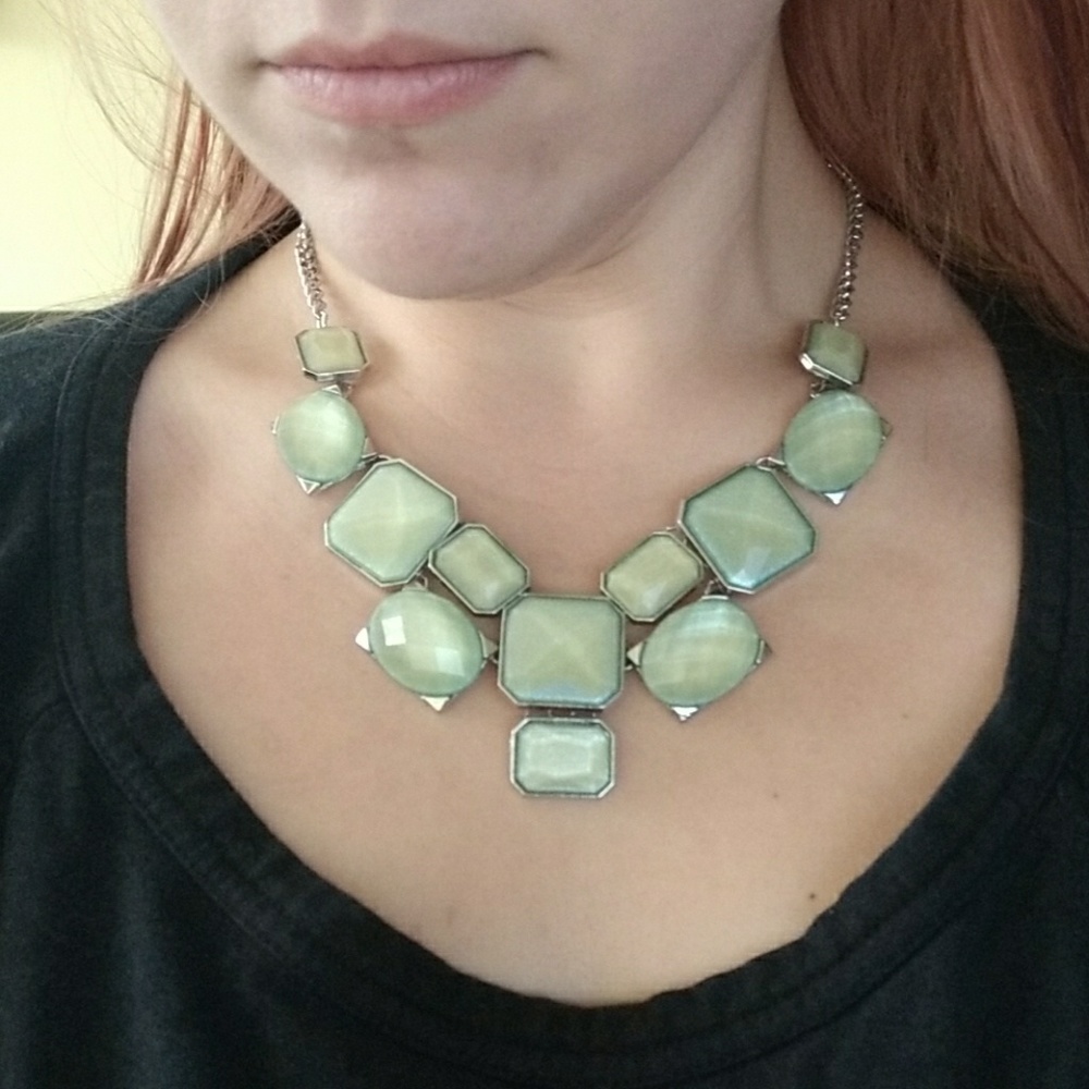Light blue and silver necklace