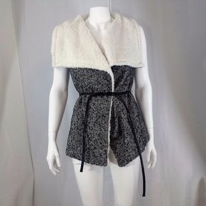 Sleeveless Knit Fleece Sweater Vest