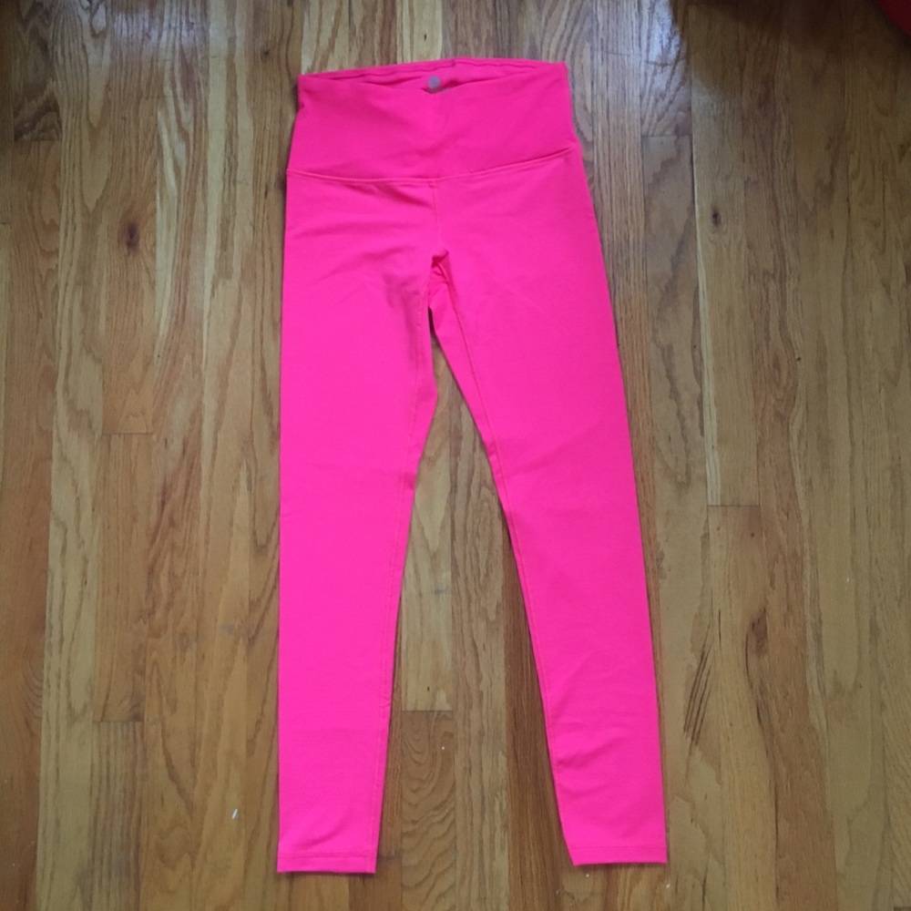 90 degree pink high waisted leggings