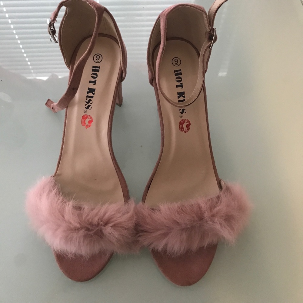 Pink Fur Sandals