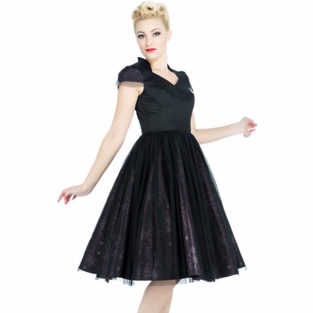 H&R London Organza Party Dress Pinup Rockabilly