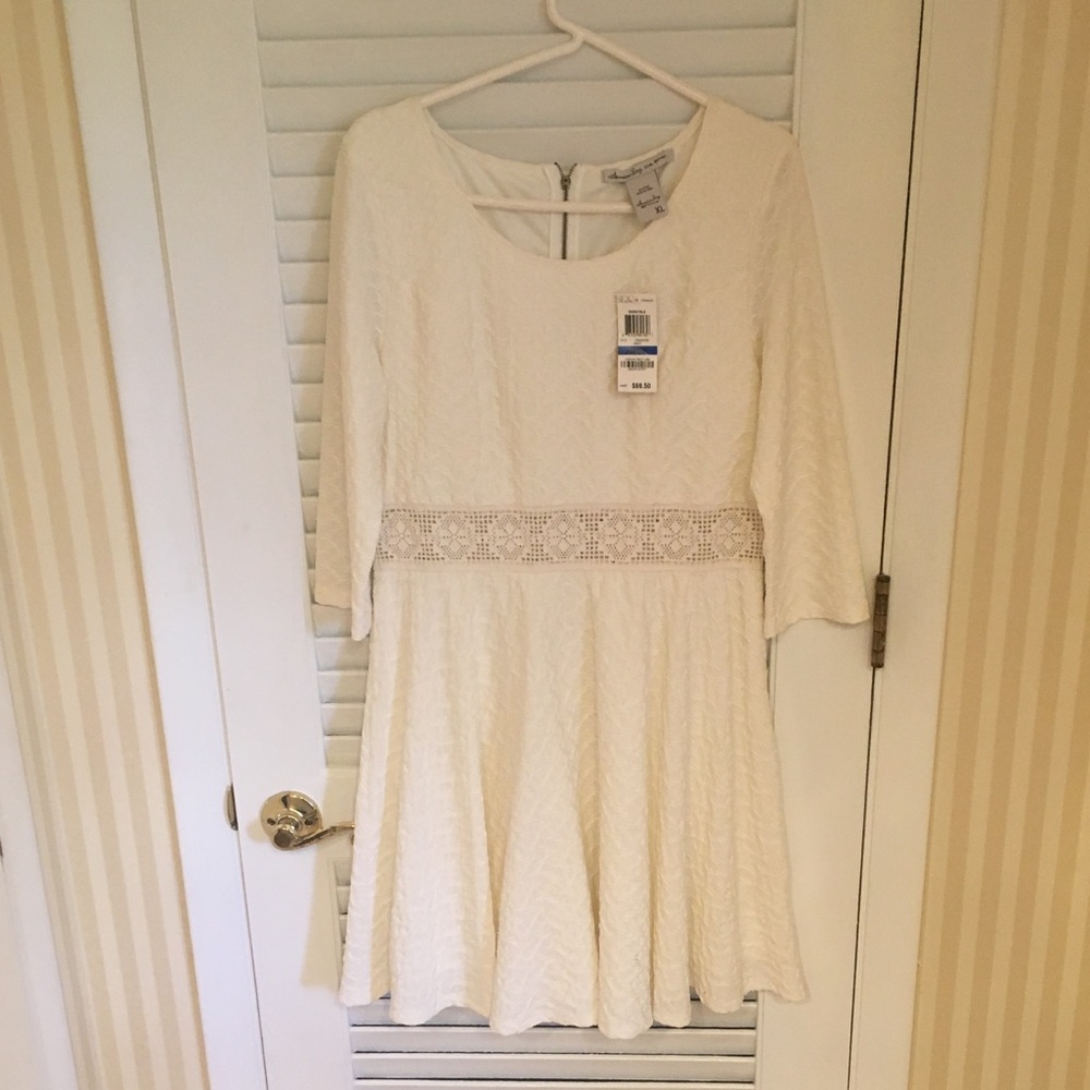 American Rag white skater dress