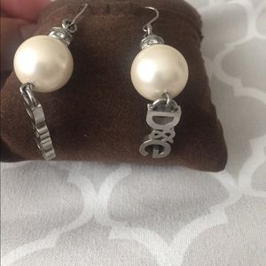 D&G Mother Pearl Earrings