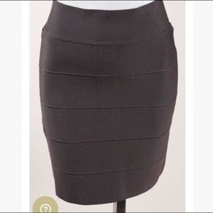 Herve Leger Gray Bandage Skirt S