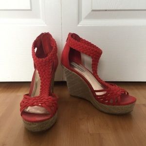 Steve Madden red wedge size 6.5