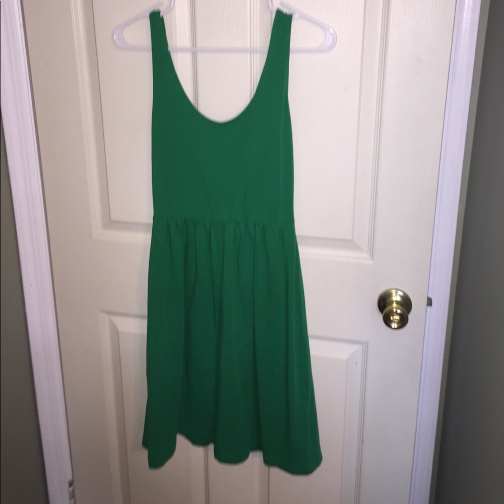 J Crew green cotton dress size XS