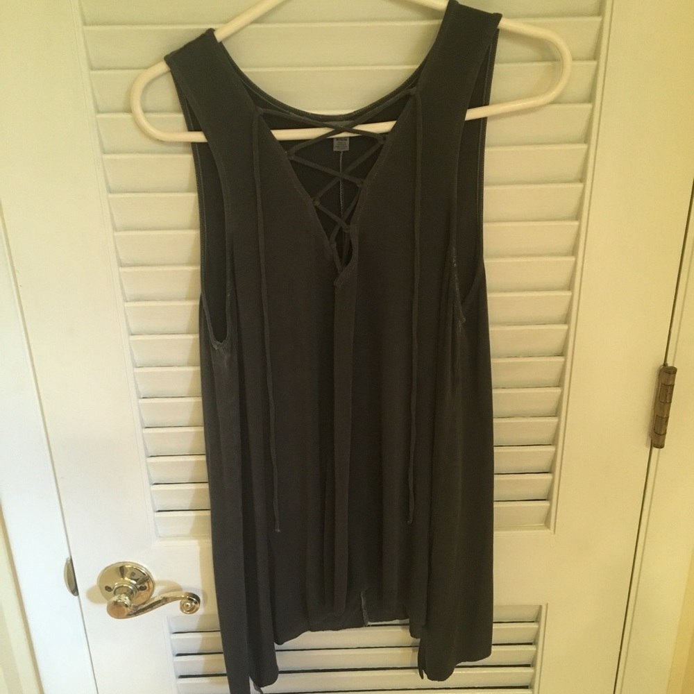 American Eagle Soft & Sexy lace up tank top
