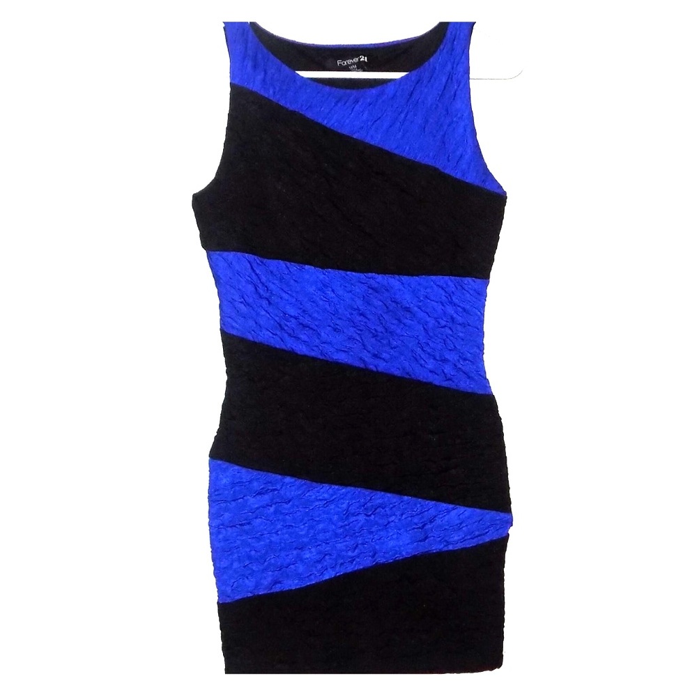 Forever 21 Sheath Blue and Black Dress