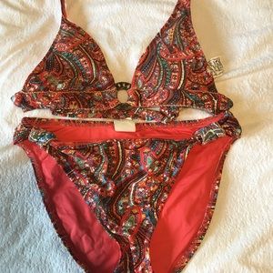 Multi-Color Patterned Bikini (Lucky Brand)