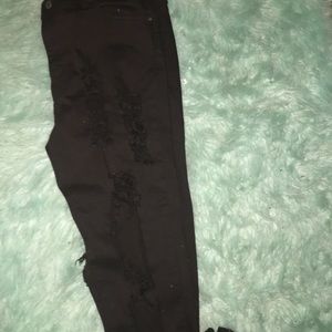 Ripped Black Skinny Boyfriend Jeans