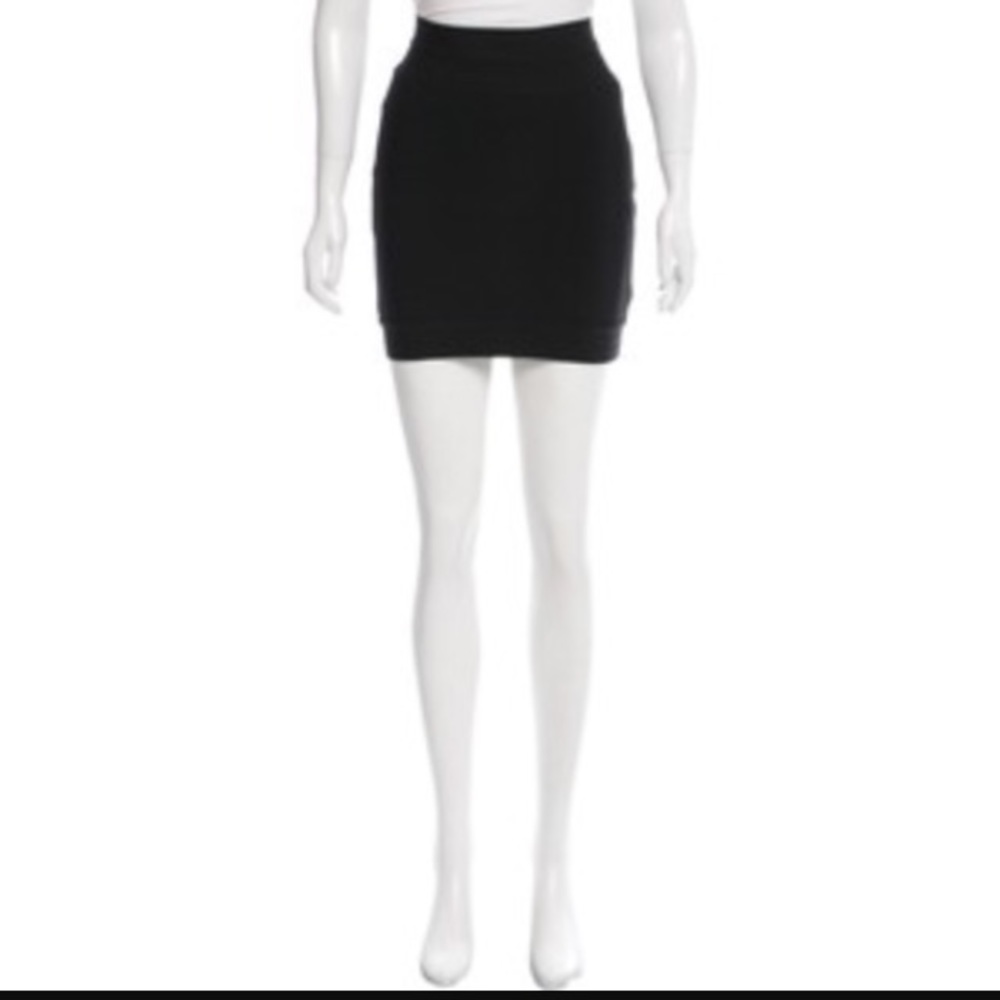 Herve Leger black mini bandage skirt S