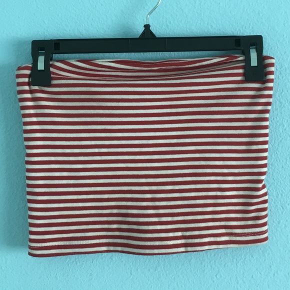 Brandy Melville Tops - Red and white striped Jenny tube top