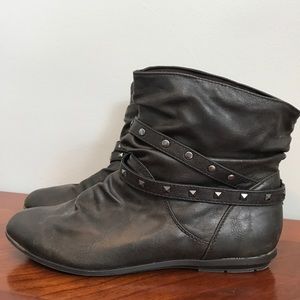 7.5 Leather Studded Booties