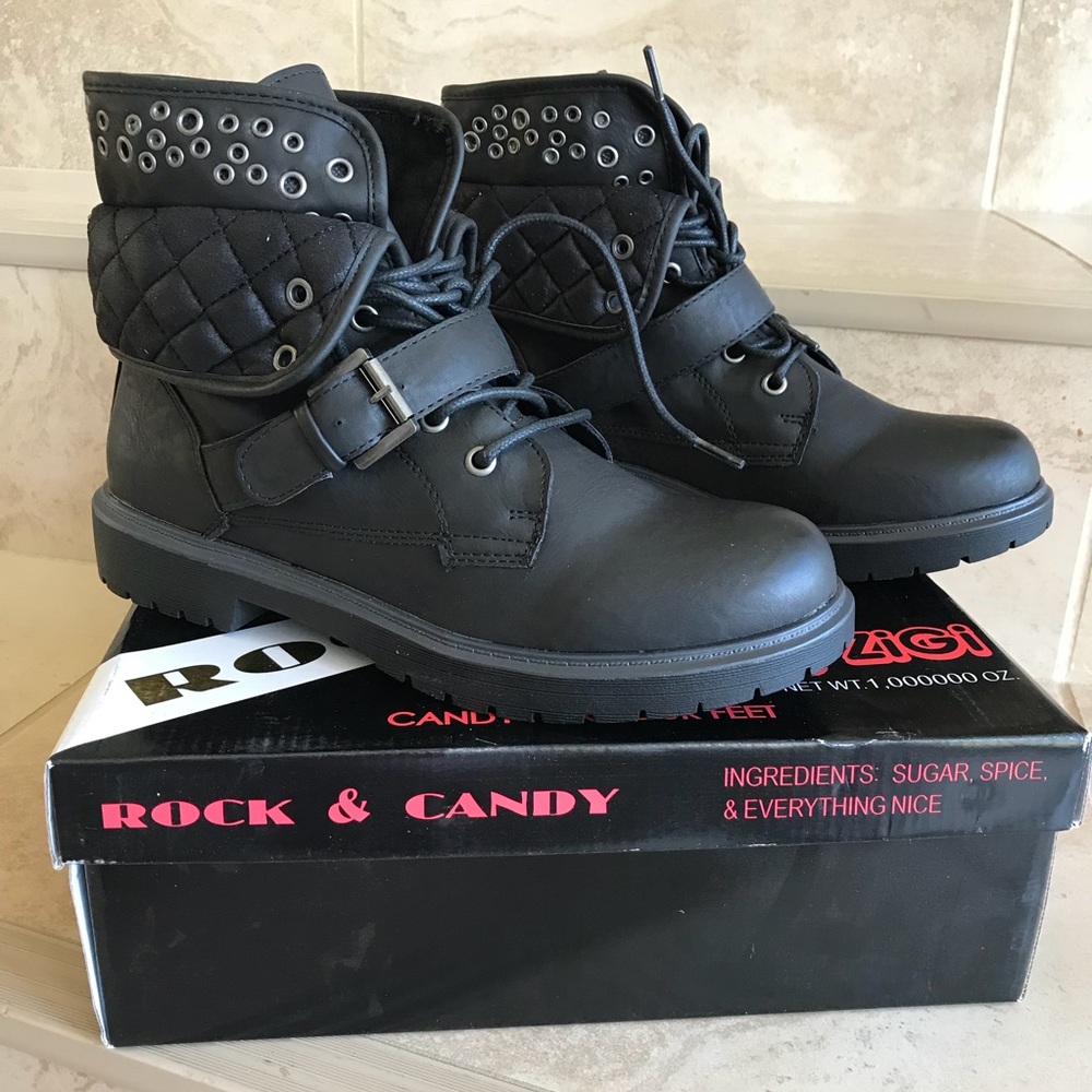 Rock & Candy military combat ankle boots - Picture 2 of 7