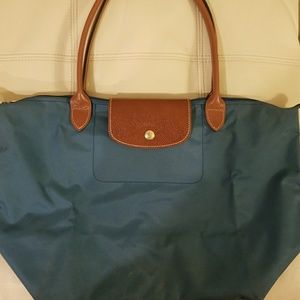 Longchamp Large Le Pliage Peacock blue