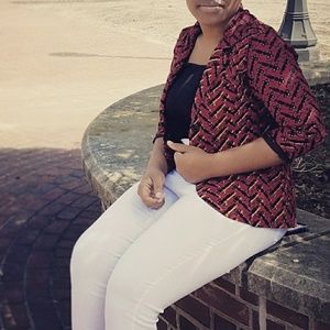 African wax print coat