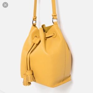 ZARA yellow bucket bag