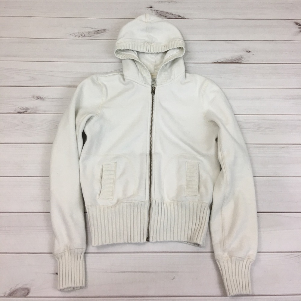 Gap off white hooded sweater