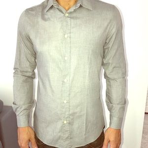 H&M Light Gray Dressed Shirt.