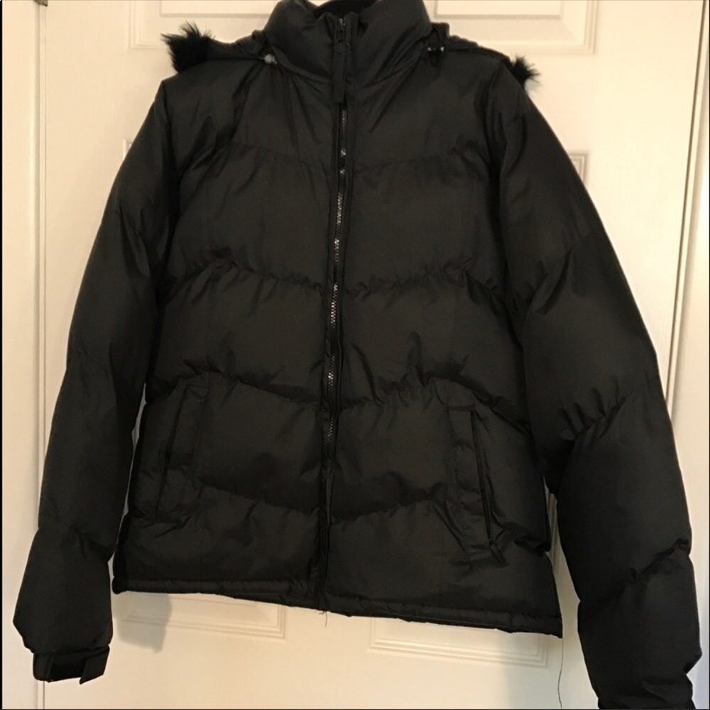 Winter zip up puffer jacket