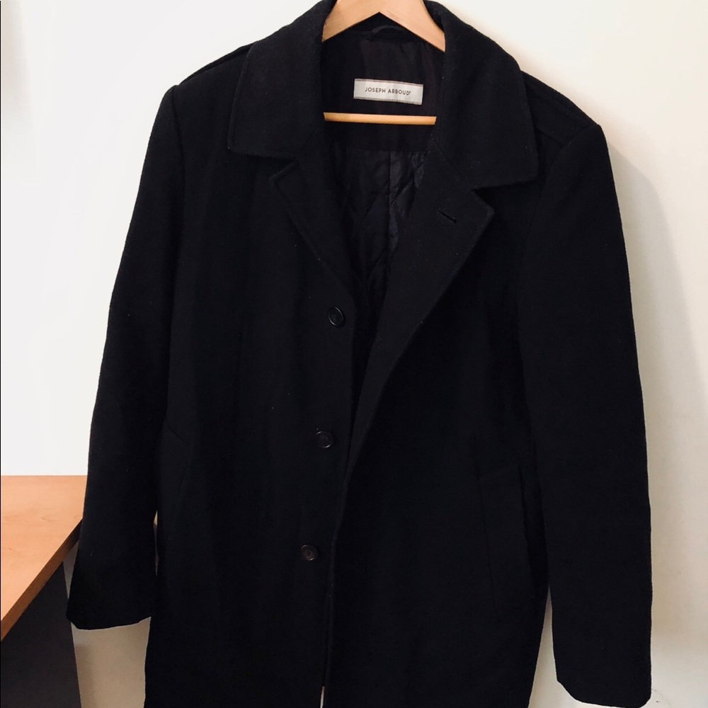 Joseph Abboud Men’s black wool pea coat