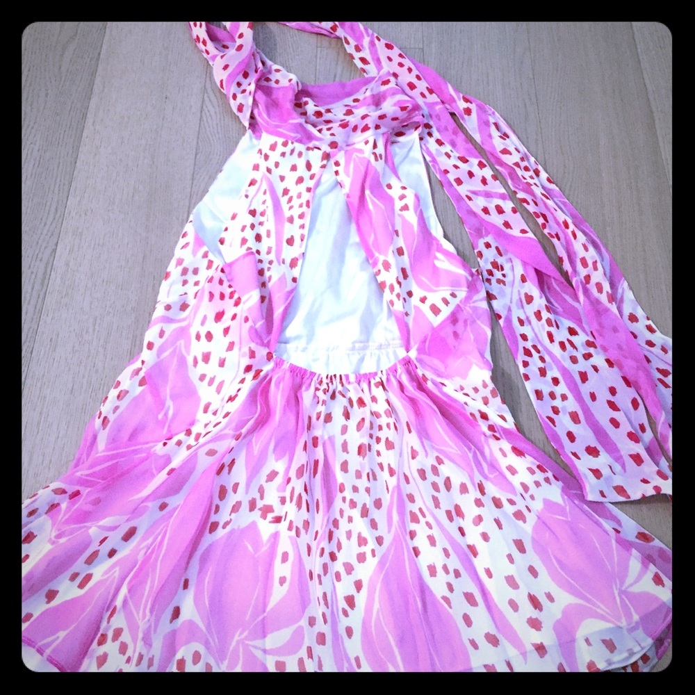 DVF Silk Halter w/Neck Tie/Scarf Wraparound