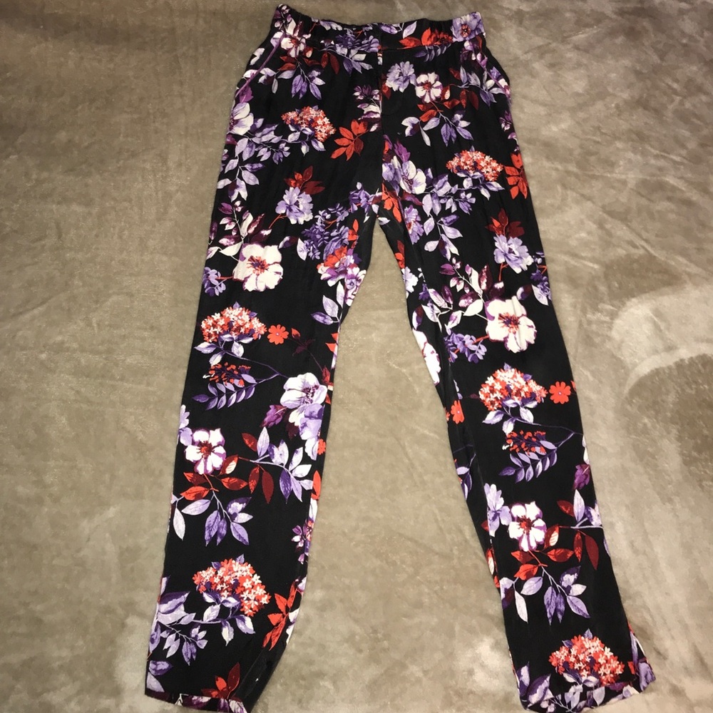 Piamita Brigette Floral-Print Silk Pants