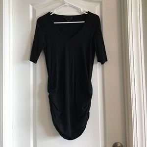 Black tunic with side ruching