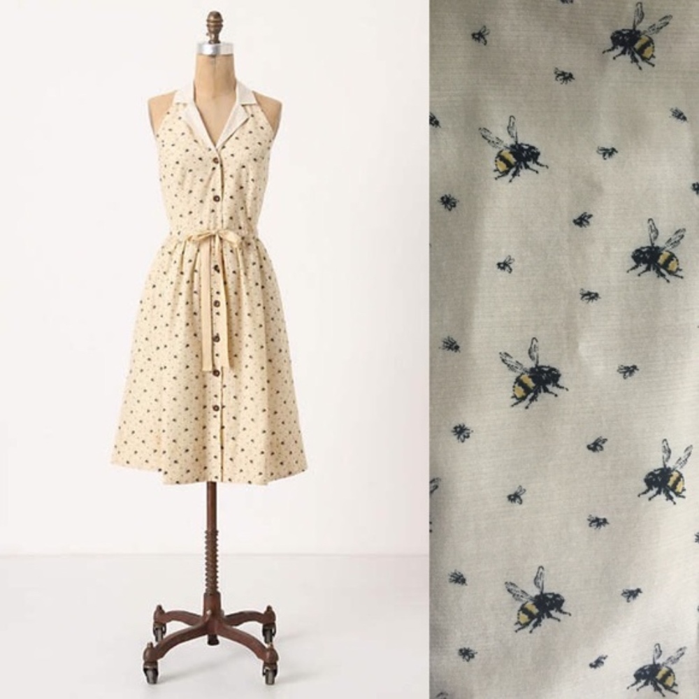 Anthropologie Maeve Honeyed Life Shirtdress