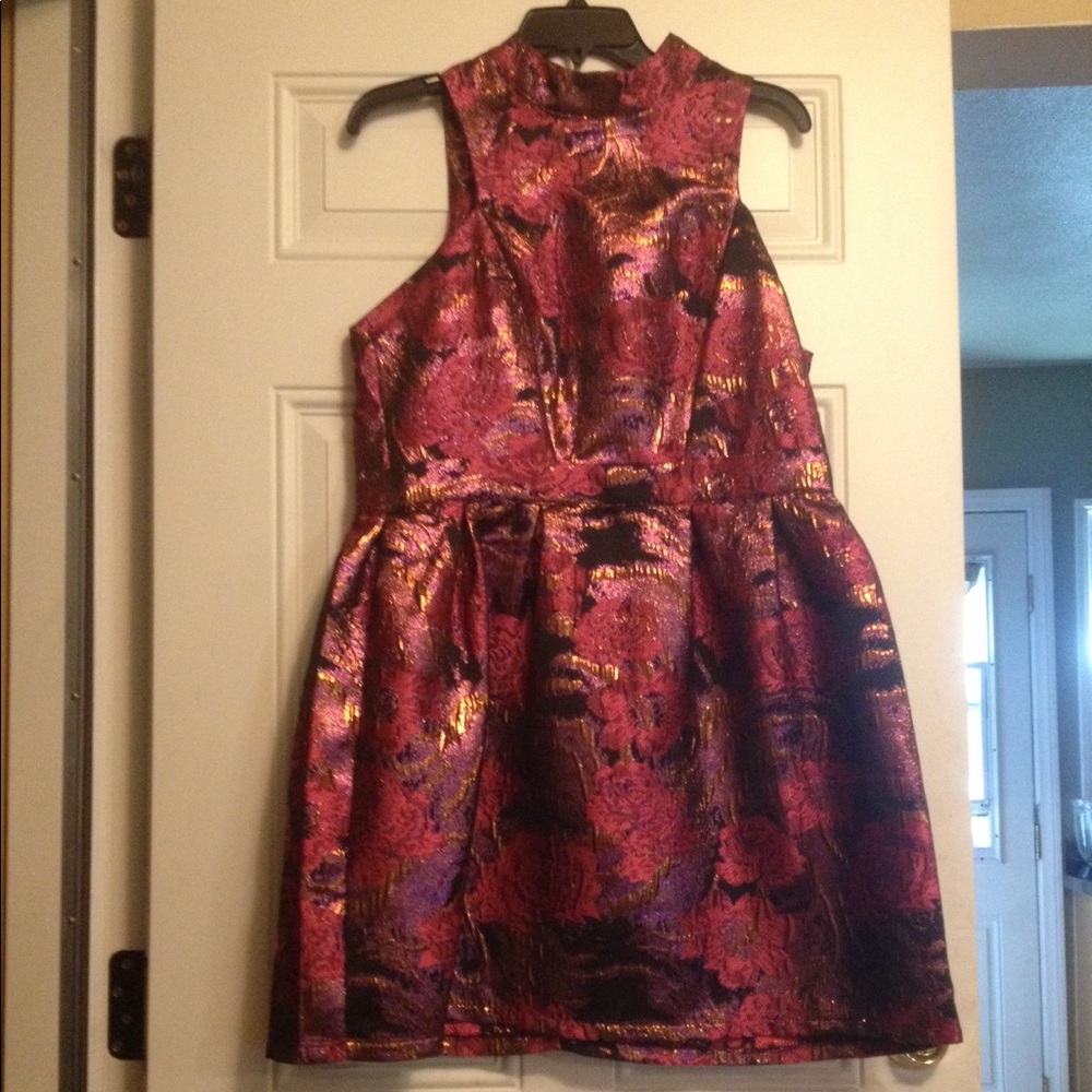 NWT H&M Metallic Pink Dress