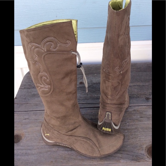 Puma Suede \u0027n\u0027 Embroidered Tall Monsoon Boots