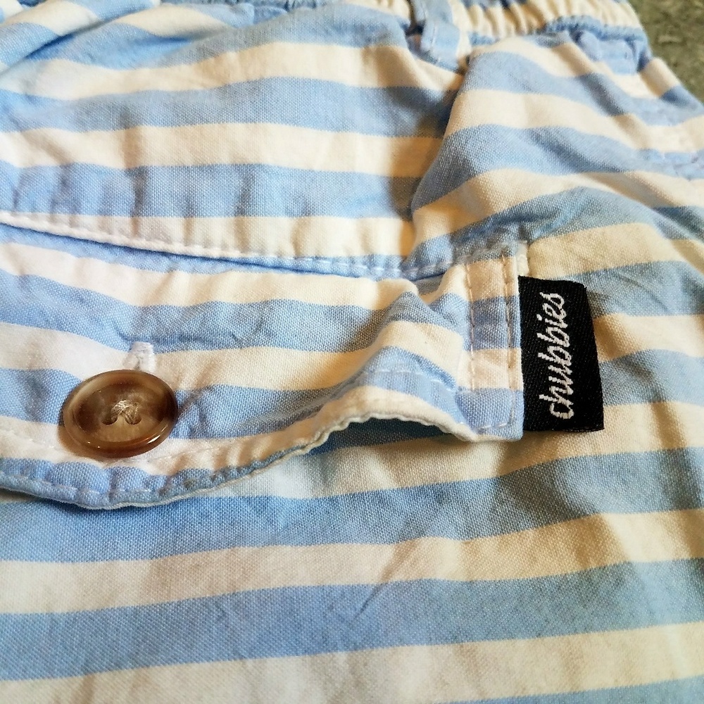 Chubbies Light Blue Striped Shorts