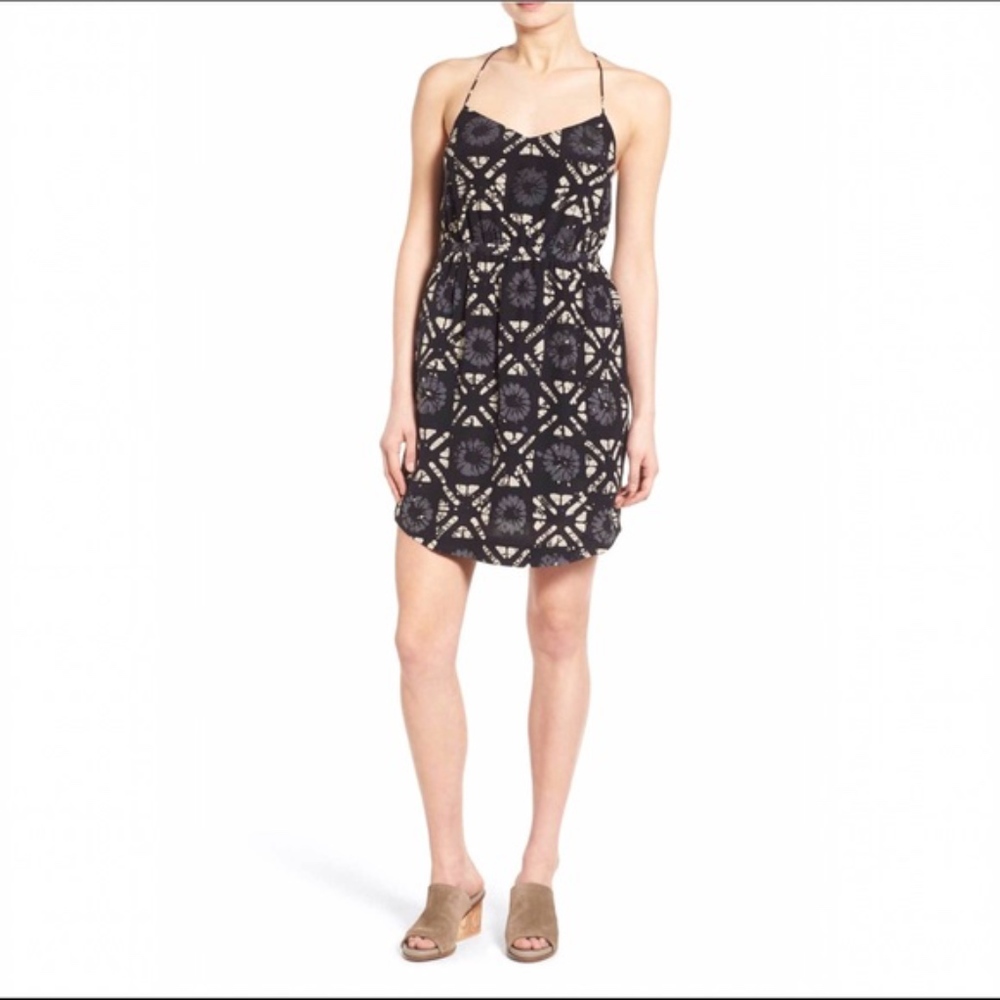 🆑 Madewell Star Black & White Print Cami Dress - Picture 1 of 4