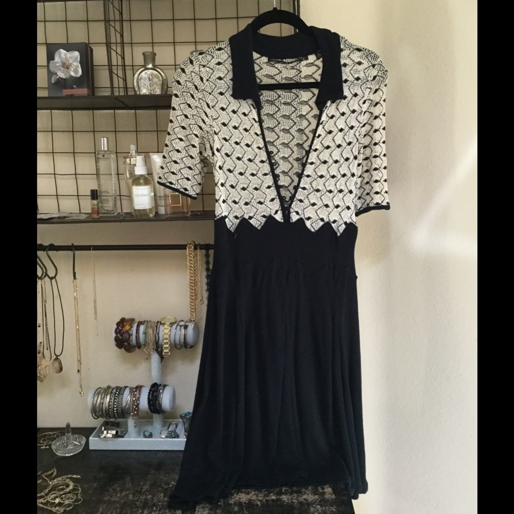 Knitted and knotted sexy sweater dress