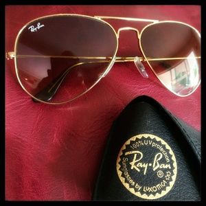 Authentic Ray-Ban Aviator Gradient Gold Frame 🕶️