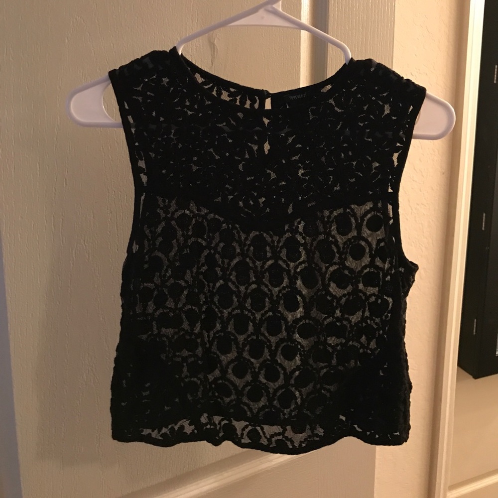 Forever 21 Cropped Lace Top