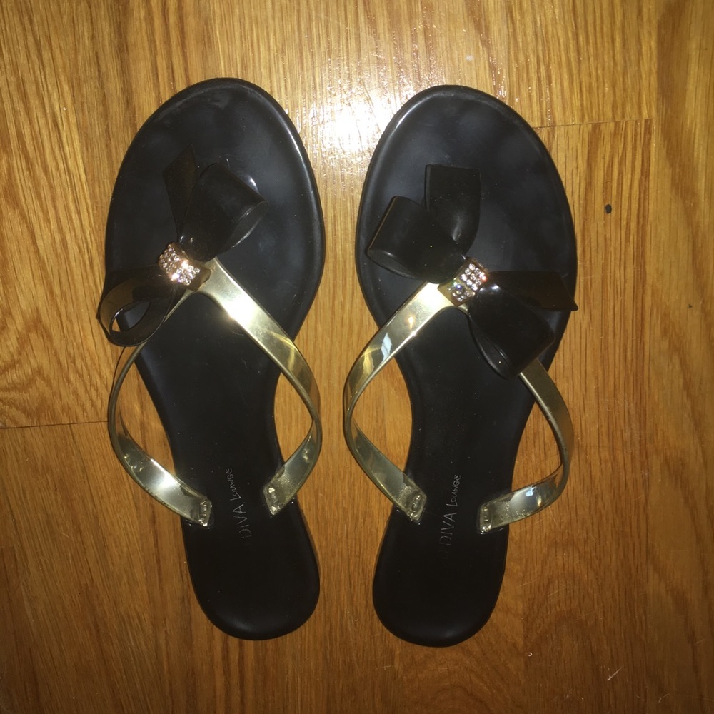 Black Jelly Flip Flops