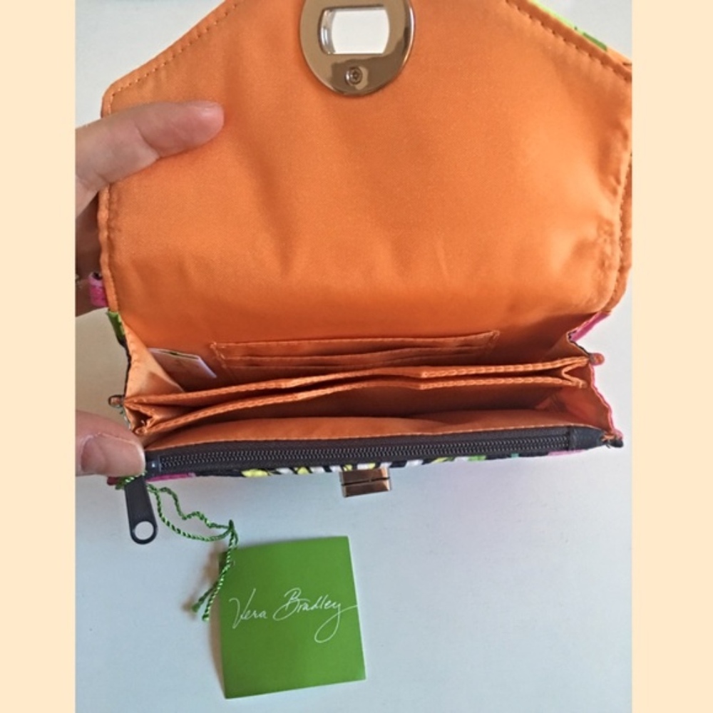🆑 Vera Bradley Wristlet Wallet Jazzy Blooms - Picture 4 of 4